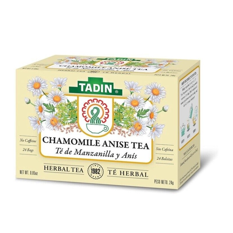 TADIN MANZANILLA Y ANIS 24 BAGS 0.85oz (Pack of 6)