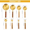 Measuring Cups and Spoons Set, 8 Pack Gold Measuring Spoons