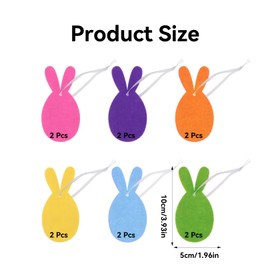 Pejlnd Easter Bunnies for Hanging – Pack of 12 Felt Easter Bunnies Easter Decoration for Hanging Easter Pendant Rabbit Hanging Decoration for Gift Tags Easter Hunt Easter Tree Decoration Home Garden