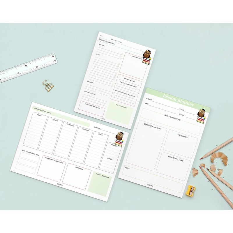 Teacher Planner Notepads Teacher Supplies Teacher Stationery Teacher Gifts Back