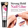 Nail Glue for Press Ons, Semi-Solid Air Dry Adhesive with