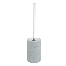 WENKO Raja Toilet Set in Natural Stone Look, Graceful Standing Set Including Toilet Brush for Bathroom and Guest Toilet, Brush Head Diameter 7.5 cm, Interchangeable, Brush Holder Made of Polyresin,