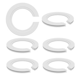 6 Piece E27 to E14 Plastic Lamp Shade Ring Converter, 42mm to 29mm Lampshade Reducer Ring, Light Shade Adapter Ring to Support Lamp Shade with Duplex Ring Fitting