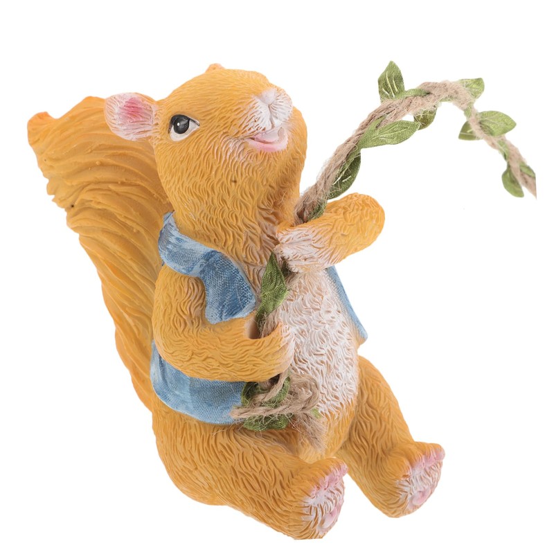 Levemolo Creative Squirrel Wall Decor Charming Resin Climbing Squirrel for