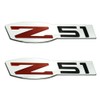 2Pc Z51 Emblem Interior or Exterior 3D Badge Sticker Nameplate