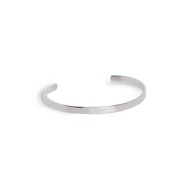 SINGULARU - Brazalete Plate. Stainless Steel with 18K Gold Plated or Stainless Steel Rigid and Adjustable Bracelet with 3 cm Opening. Jewellery for Women, 20, Silver, No Gemstone