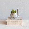 Creative Co-Op Stoneware Snail Vase/Planter with Reactive Glaze, Multicolor