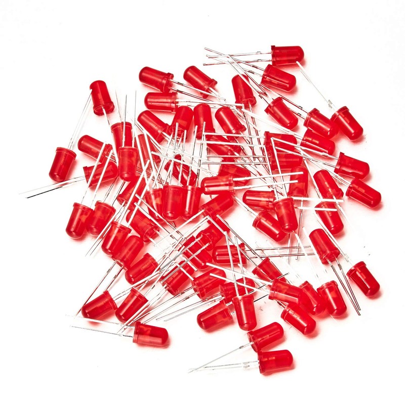 CHANZON 100 pcs 5mm Blinking Red LED Diode Lights 1.5Hz