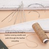 Ftyiwu Waxed Thread, Upholstery Needle and Thread 32 Yards with