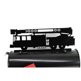Hobby, Recreation and Career Style Metal Powder Coated Mailbox Topper (Fire Truck, Starry Night Black)