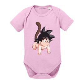 Son Baby Dragon Ball Romper Organic Cotton Bodysuit Boys & Girls 0-12 Months, pink
