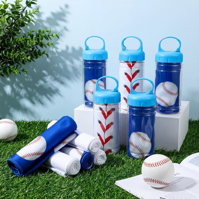 12 Pack Baseball Cooling Towels, Baseball Ice Towels for Neck,