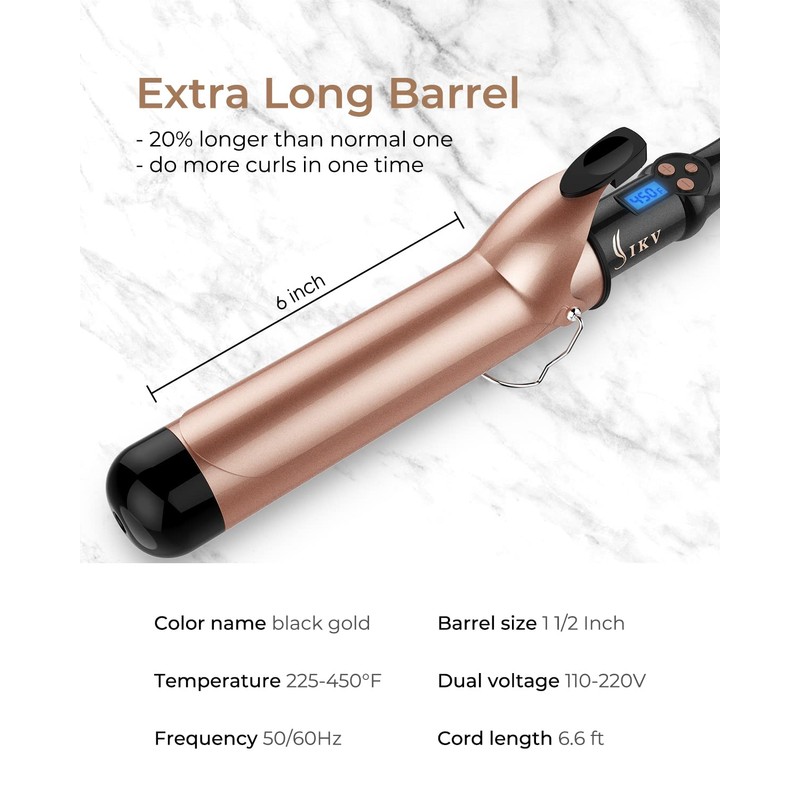 1 3/4 Inch Extra Long Barrel Curling Iron, 1.75 Large