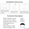 LED Surface-Mounted Ceiling Light with Radar Motion Sensor, 12 W