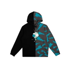 Bioworld Invader Zim Gir & Zim Long Sleeve Split Hoodie-Large Multicolored