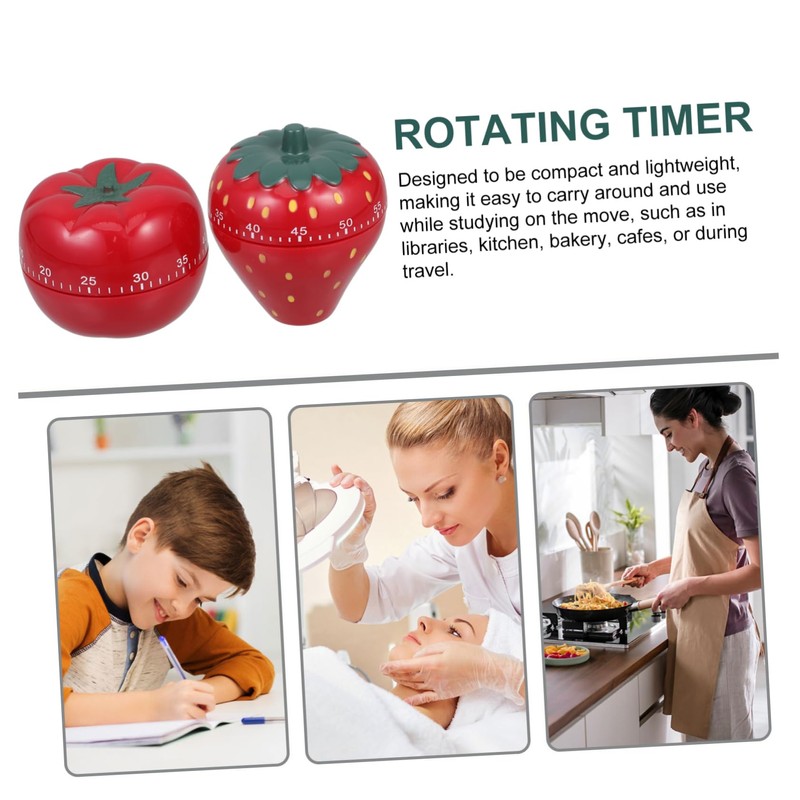 ABOOFAN 2pcs Retro Mechanical Kitchen Timer Countdown Tool for Efficient