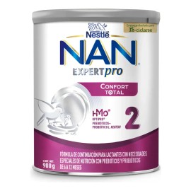 NAN 2 Expert Pro Confort Total Fórmula de Continuación Para Lactantes, De 6 a 12 Meses, Lata de 900 g