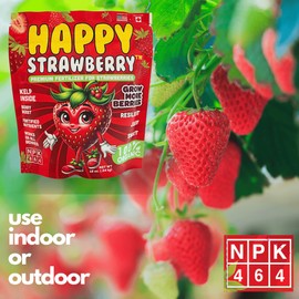 Happy Strawberry Fertilizer Organic Premium Fertilizer for Strawberries & All Berries 12 oz (0.34 kg)