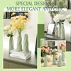 Ninehaoou 12 Pack Composite Plastic Flower Vases Bulk, Sage Green