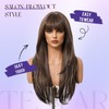 testar Long Dark Brown Straight Wigs With Bangs Long Brown