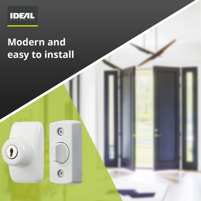 Ideal Security BKGLKW Keyed Deadbolt, White