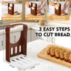 Teenyyou 2 Pcs Extra Large Bread Box with Slicer, Metal