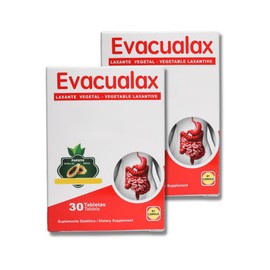 EVACUALAX Senna Laxative Tablets - Natural Vegetable Laxative with Senna Leaf, Prune & Papaya Seed - Herbal Stool Softener for Constipation Relief, Digestive Support, Postpartum & Travel - 60 Tablets