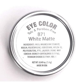 Pure Ziva Naked White Matte Nude Neutral Pressed Powder Single Vegan Eyeshadow; Talc, Paraben & Cruelty Free