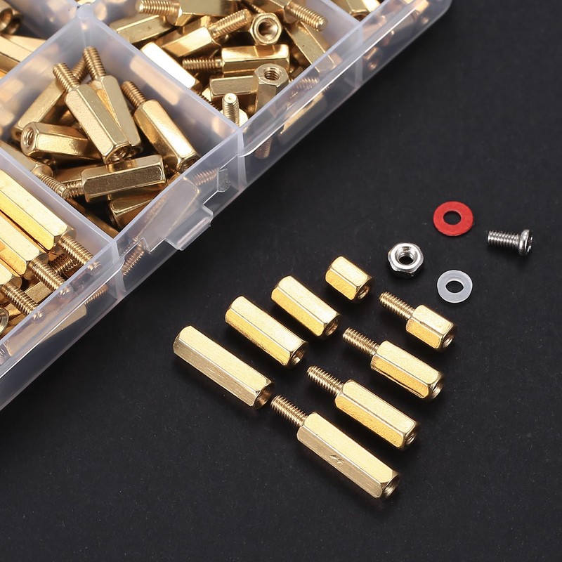 Pack of 503 M2.5 Brass Male Female Hex Screws Nut