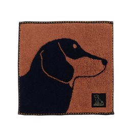 Marushin 0765012600 Handkerchief, Wonder Full Piece, Profile_Dachshund, No Twist Yarn, Antibacterial and Odor Resistant