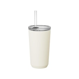 KINTO 20241 Two-Go Tumbler with Straw, 16.2 fl oz (480 ml), White