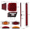 12V Trailer Led Light Kit, 2x Square Led Stop Turn
