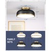kudos Ceiling Light, 16-inch LED Flush Mount Ceiling Light, Black