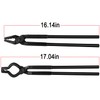 Blacksmith Tongs Set - Wolf Jaw & V-bit Tongs for