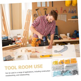 Outanaya 1 Set Heavy Duty Drywall Anchor Assortment Kit Self Drilling Wall Screws Anchors for Home Renovation High Strength Fasteners Convenient Storage Box