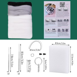 Needle Felting Starter Kit, Animals Needle Felting Set, DIY Wool Felt Materials Set with Felting Tool and Instruction for Needle Felting Craft Project and DIY Handmade