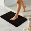 TYUU Black Bathroom Rug, Ultra Soft Bath Rugs Non Slip