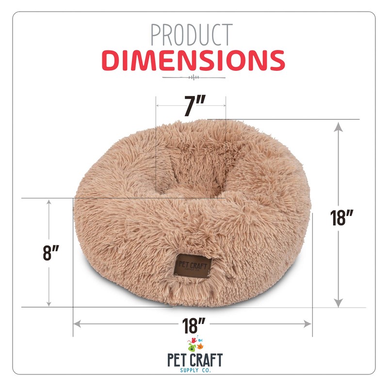 Pet Craft Supply Ultra Plush Calming Anti-Anxiety Pet Bed -