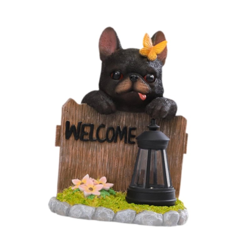 Generic Animal Sculpture Welcome Sign Resin Cartoon Art Decorating Craft