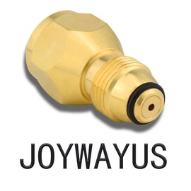 Joywayus Adaptador de recambio universal de latón macizo para tanque de propano de 1 libra para botella de propano pequeña desechable