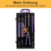 NIBOR Premium Compass Set in Beautiful Colours, Durable, 9-Piece Geometry