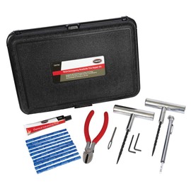 Permacure Emergency Roadside Tire Repair Kit, with Chemical Vulcanizing Fluid and Tools - Includes 10 Nylon-Reinforced, Natural Rubber, Self-Vulcanizing Tire Plugs