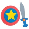 Baker Ross AW555 Star Hero Sword & Shield Kits (Pack