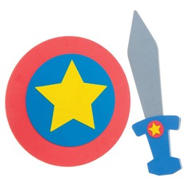 Baker Ross AW555 Star Hero Sword & Shield Kits (Pack of 2)