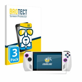 BROTECT Protective Glass for ASUS ROG Ally (2023) / Ally X (2024) (Pack of 3) Protective Film Tempered Glass [Extremely Scratch-Resistant 9H, Anti-Fingerprint