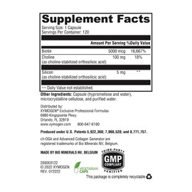 XYMOGEN RegeneMax Plus - Advanced Collagen Supplements with Biotin & Clinically Tested ch-OSA - Supports Skin, Hair, Nails & Bone Health - Collagen for Women & Men (120 Capsules)