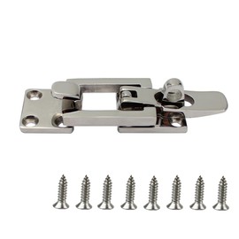 EEYAD Stainless Steel Lockable Door Latch - Rust-Resistant Toggle Catch for Boats, Cabinets, and Toolboxes - Includes Mounting Screws