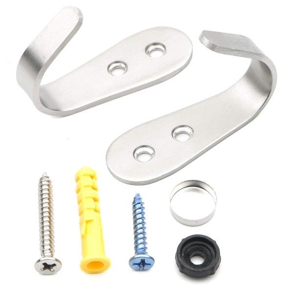 Pxyelec Thicken Stainless Steel Hooks Cabinet Bathroom Clothes Coat Hanging