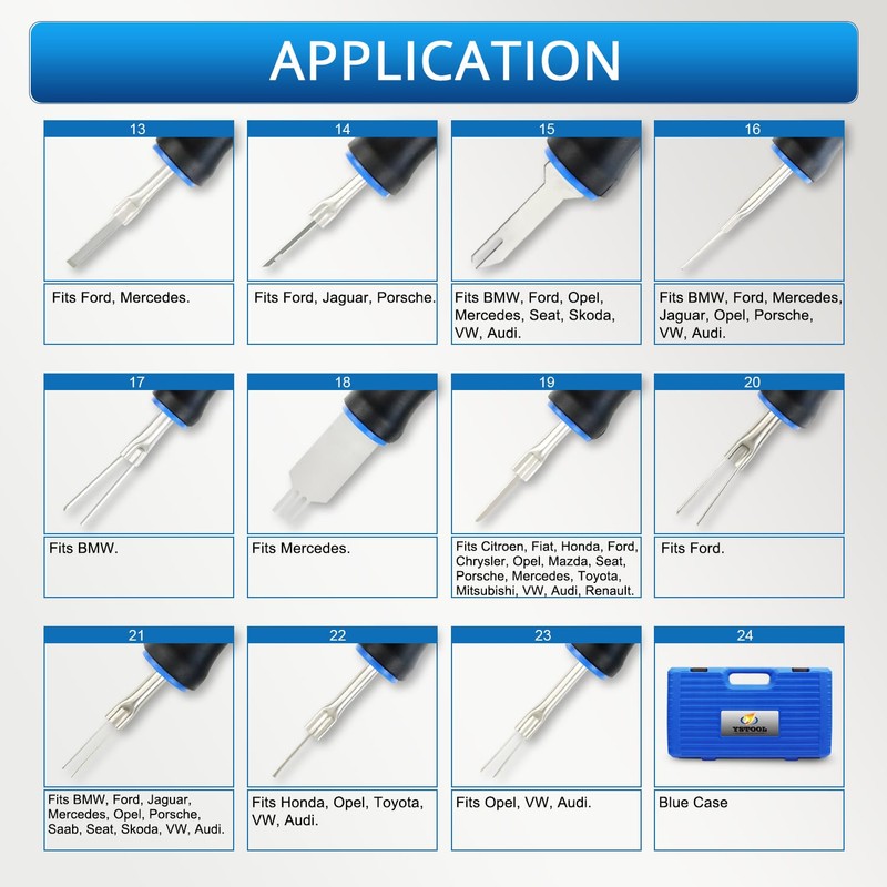 YSTOOL Terminal Release Kit, Universal Wire Connector Removal Pin Extractor