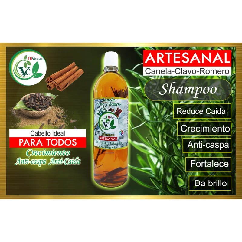 X4 Shampoo Tbvisana Crecimiento Romero, Canela, Clavo